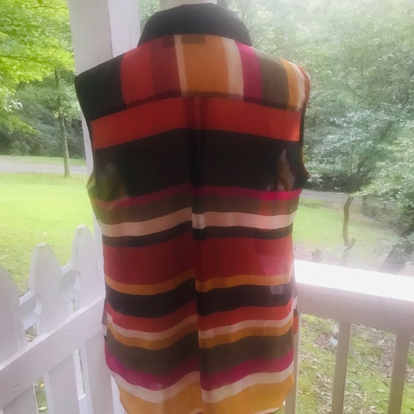 Cato Bold Striped Top L FREE SHIP - Picture 3 of 5